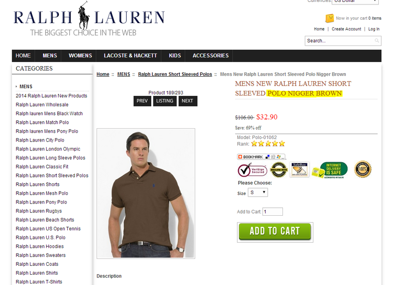 Illustration for article titled Polo Shirt with Racist Name (edited title for less screaming)